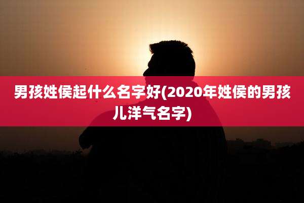 男孩姓侯起什么名字好(2020年姓侯的男孩儿洋气名字)