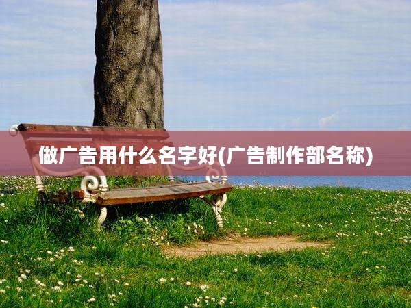 做广告用什么名字好(广告制作部名称)