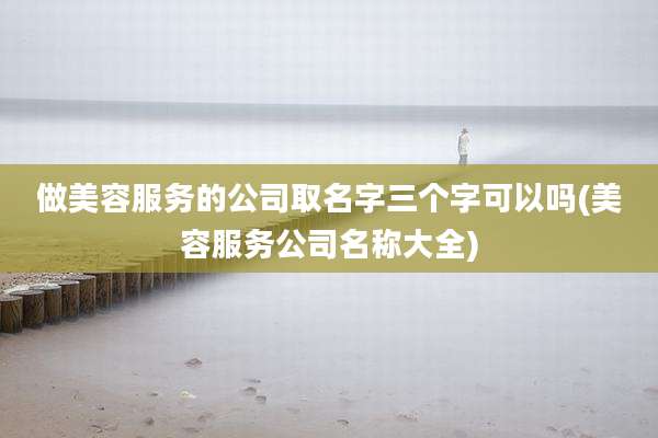 做美容服务的公司取名字三个字可以吗(美容服务公司名称大全)