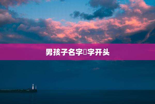 男孩子名字莯字开头