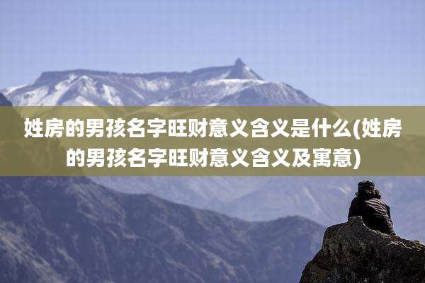 姓房的男孩名字旺财意义含义是什么(姓房的男孩名字旺财意义含义及寓意)