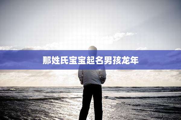 那姓氏宝宝起名男孩龙年