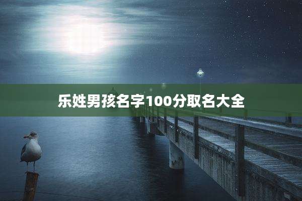 乐姓男孩名字100分取名大全