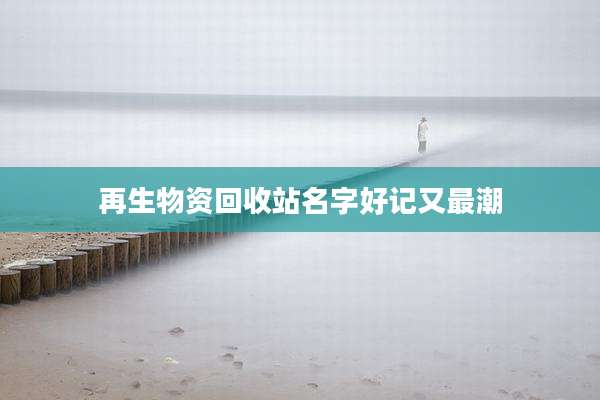 再生物资回收站名字好记又最潮