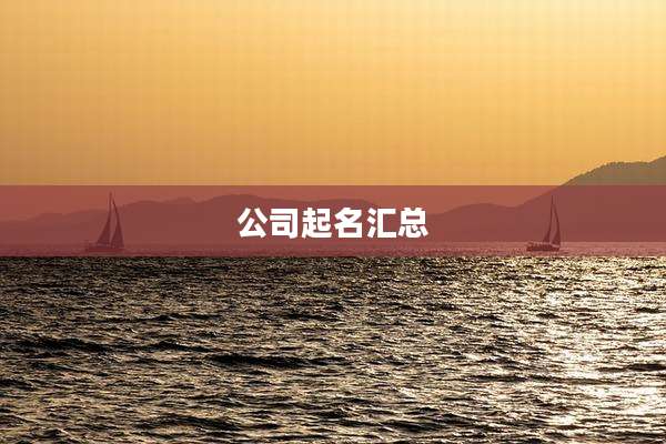 公司起名汇总