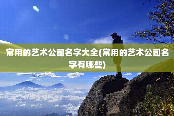 常用的艺术公司名字大全(常用的艺术公司名字有哪些)