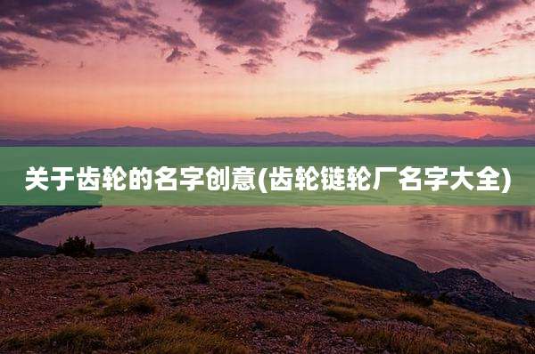 关于齿轮的名字创意(齿轮链轮厂名字大全)