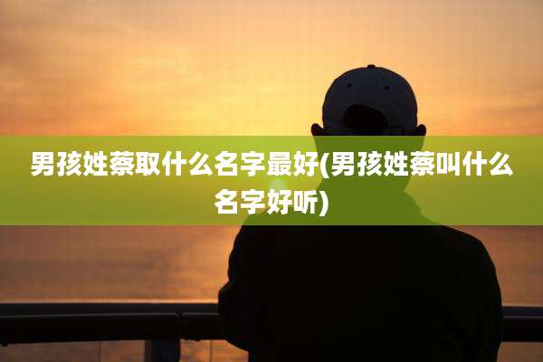 男孩姓蔡取什么名字最好(男孩姓蔡叫什么名字好听)