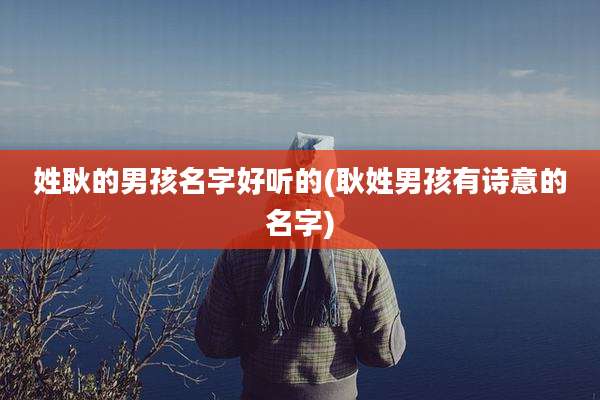 姓耿的男孩名字好听的(耿姓男孩有诗意的名字)