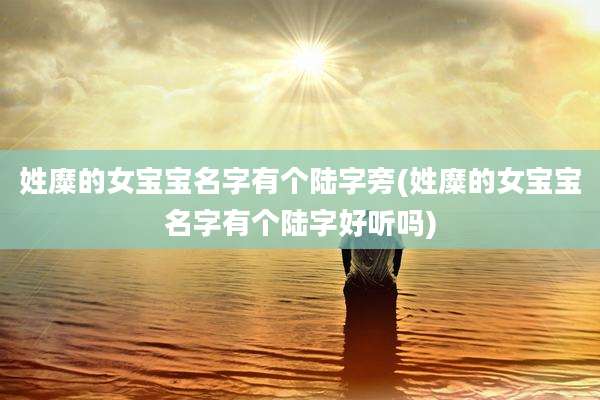 姓糜的女宝宝名字有个陆字旁(姓糜的女宝宝名字有个陆字好听吗)