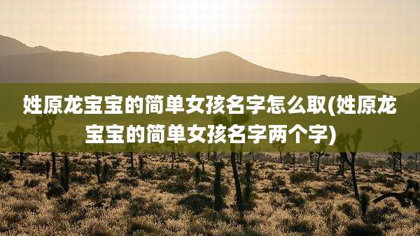 姓原龙宝宝的简单女孩名字怎么取(姓原龙宝宝的简单女孩名字两个字)