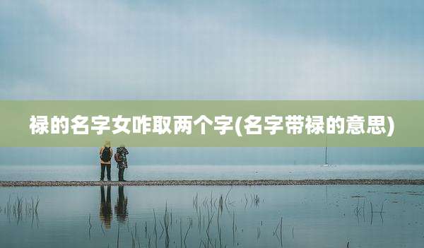 禄的名字女咋取两个字(名字带禄的意思)