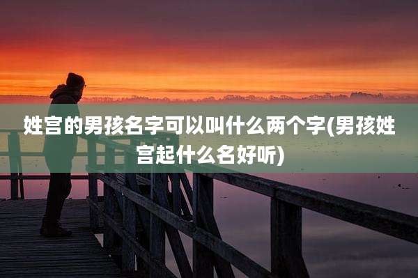 姓宫的男孩名字可以叫什么两个字(男孩姓宫起什么名好听)