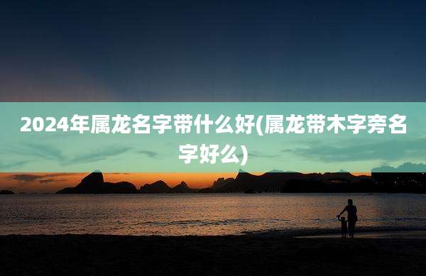 2024年属龙名字带什么好(属龙带木字旁名字好么)