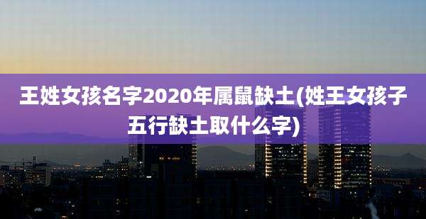 王姓女孩名字2020年属鼠缺土(姓王女孩子五行缺土取什么字)