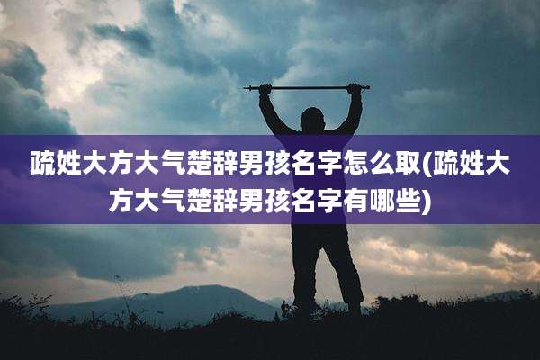 疏姓大方大气楚辞男孩名字怎么取(疏姓大方大气楚辞男孩名字有哪些)