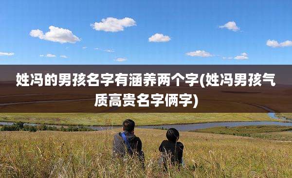 姓冯的男孩名字有涵养两个字(姓冯男孩气质高贵名字俩字)