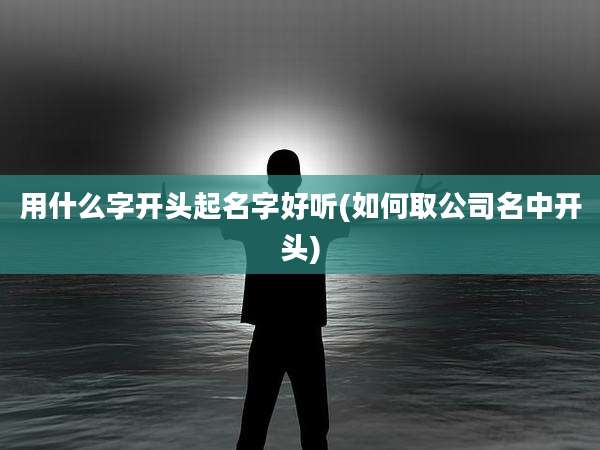 用什么字开头起名字好听(如何取公司名中开头)
