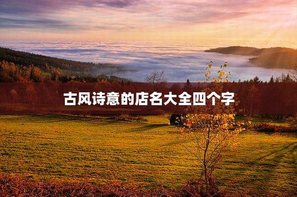 古风诗意的店名大全四个字