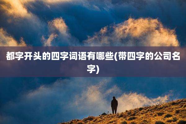 都字开头的四字词语有哪些(带四字的公司名字)