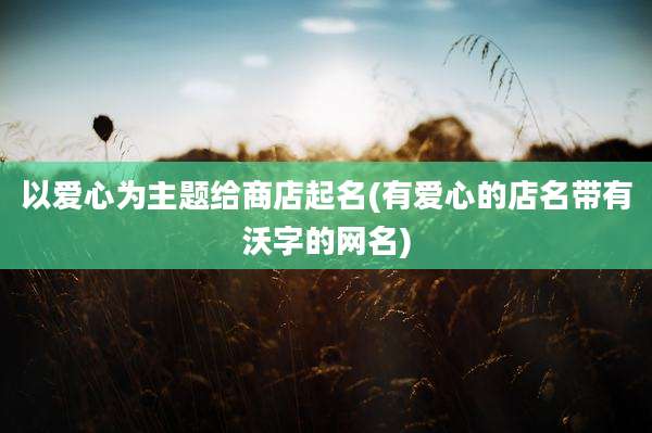 以爱心为主题给商店起名(有爱心的店名带有沃字的网名)