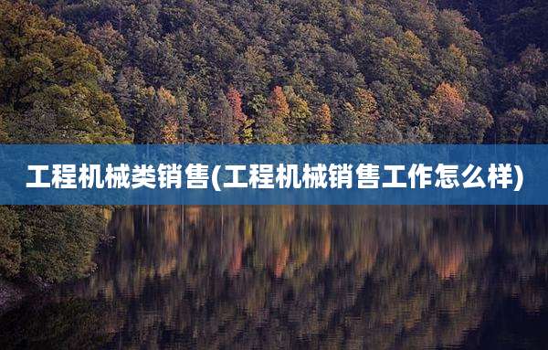 工程机械类销售(工程机械销售工作怎么样)