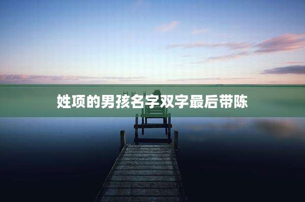 姓项的男孩名字双字最后带陈