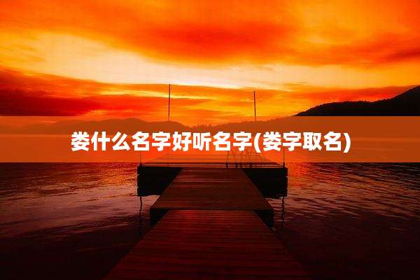 娄什么名字好听名字(娄字取名)