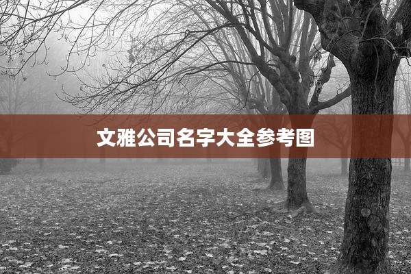 文雅公司名字大全参考图