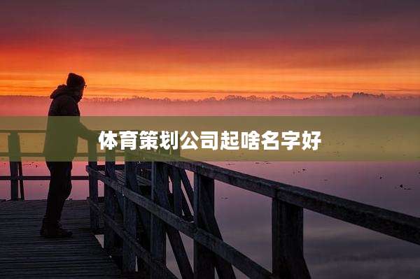 体育策划公司起啥名字好