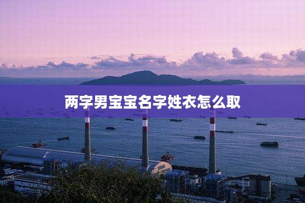 两字男宝宝名字姓衣怎么取