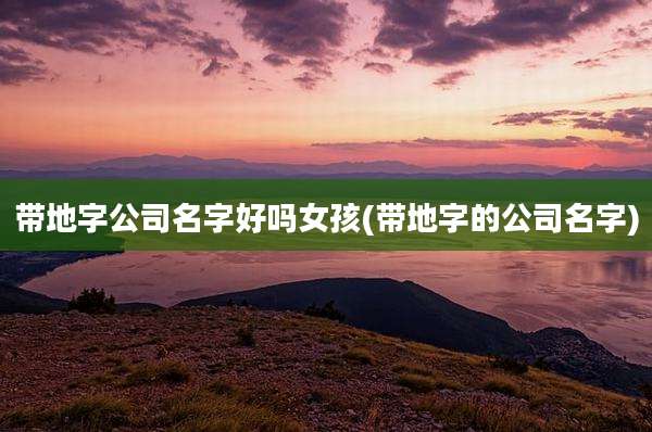 带地字公司名字好吗女孩(带地字的公司名字)