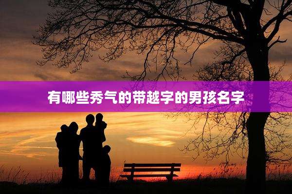 有哪些秀气的带越字的男孩名字