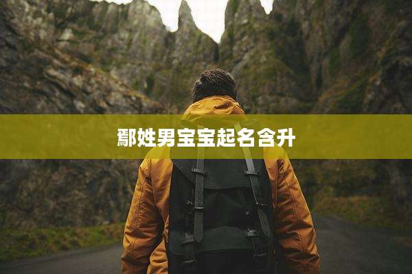 鄢姓男宝宝起名含升