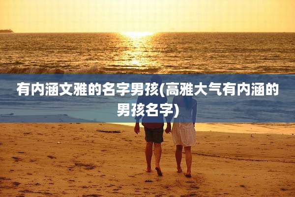 有内涵文雅的名字男孩(高雅大气有内涵的男孩名字)