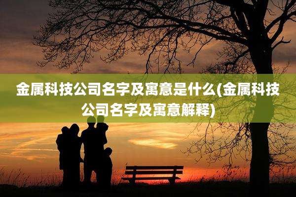 金属科技公司名字及寓意是什么(金属科技公司名字及寓意解释)