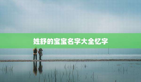 姓舒的宝宝名字大全忆字