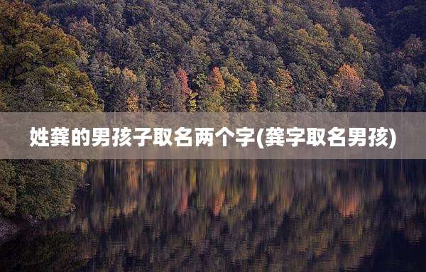 姓龚的男孩子取名两个字(龚字取名男孩)