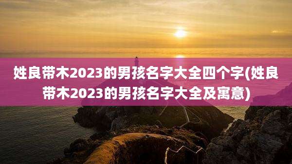 姓良带木2023的男孩名字大全四个字(姓良带木2023的男孩名字大全及寓意)