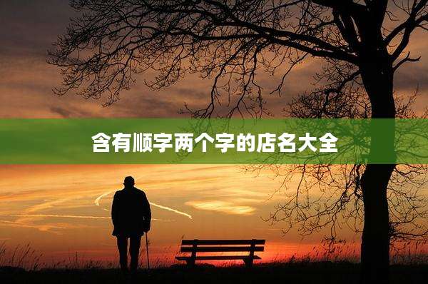 含有顺字两个字的店名大全