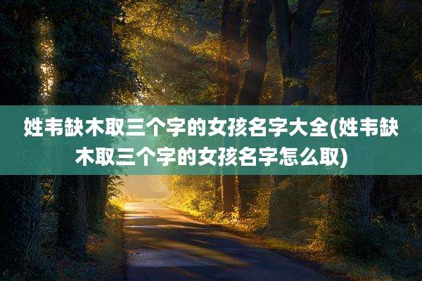 姓韦缺木取三个字的女孩名字大全(姓韦缺木取三个字的女孩名字怎么取)