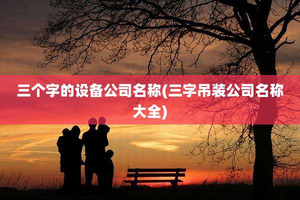 三个字的设备公司名称(三字吊装公司名称大全)