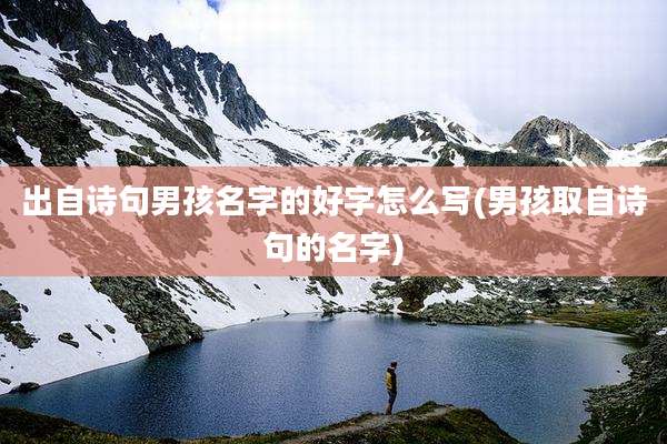出自诗句男孩名字的好字怎么写(男孩取自诗句的名字)