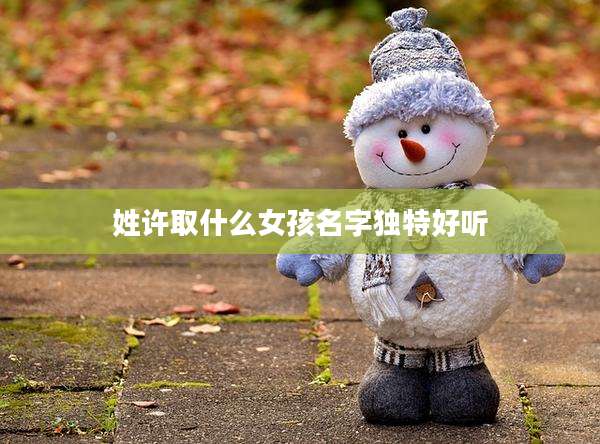 姓许取什么女孩名字独特好听
