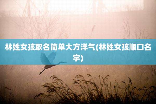 林姓女孩取名简单大方洋气(林姓女孩顺口名字)