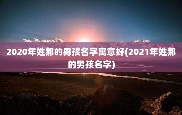 2020年姓郝的男孩名字寓意好(2021年姓郝的男孩名字)