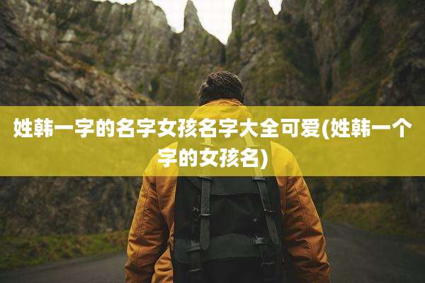 姓韩一字的名字女孩名字大全可爱(姓韩一个字的女孩名)