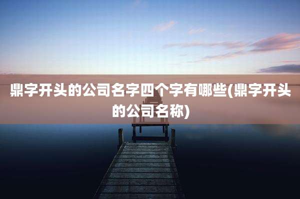 鼎字开头的公司名字四个字有哪些(鼎字开头的公司名称)