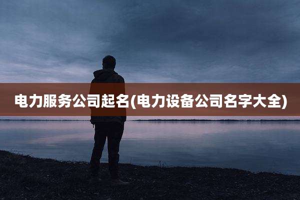 电力服务公司起名(电力设备公司名字大全)