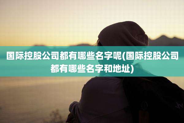 国际控股公司都有哪些名字呢(国际控股公司都有哪些名字和地址)